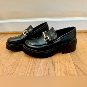 Steve Madden Leather Platform Loafers